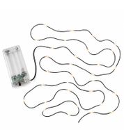 Atmospheric LICHTMOMENTE LED wire string light with timer function – 2.4 meters, 20 warm-white micro-LEDs (Green, Model 9844845)