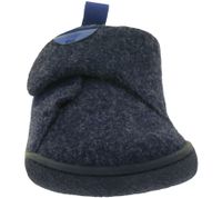 nachhaltige und vegane GROUNDIES Barfußschuhe Blokhus Kinder Hausschuhe mit TrueSense Sohle Mädchen und Jungen Filz-Schuhe GND-360252-12 Dunkelblau