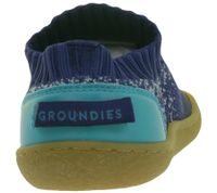 atmungsaktive GROUNDIES Barfußschuhe Nara Kinder Turnschuhe mit TrueSense Sohle Mädchen und Jungen Slip-On`s GND-380269 in Beige/Blau, Grau/Orange oder Blau