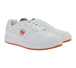 WORLD OF TROOP Destroyer Low Sneakers basse da uomo e da donna, modello retrò 3PP0150101 1161 BA Bianco/Rosso