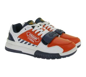 WORLD OF TROOP Cobra Low Sneakers basse da uomo e da donna, modello retrò 3PP0170101 1161 AA Bianco/Rosso/Blu