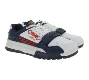 WORLD OF TROOP Cobra Low Sneakers basse da uomo e da donna, modello retrò 3PP0170101 4111 CA Bianco/Blu/Rosso