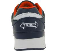 WORLD OF TROOP Cobra Low Sneakers basse da uomo e da donna, stile retrò, in vera pelle, 3PP0170101 4111 CA Bianco/Blu/Rosso