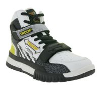 WORLD OF TROOP Cobra High Sneakers alte da uomo e da donna, modello retrò 3PP0170102 2111 AA Bianco/Nero/Giallo