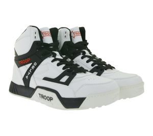 WORLD OF TROOP Delta High Sneakers alte da uomo, sneakers retrò da donna, sneakers skater 3PP0160102 1121 AA Bianco/Nero