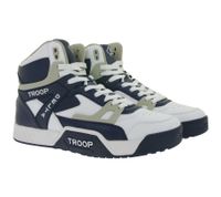 WORLD OF TROOP Delta High Sneakers alte da uomo, sneakers retrò da donna, sneakers skater 3PP0160102 4111 CA Bianco/Blu/Nero