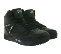 WORLD OF TROOP Delta High Sneakers alte da uomo, sneakers retrò da donna, sneakers skater 3PP0160102 2121 BA Nero/Bianco