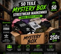Mystery Box da 50 pezzi - Mix di marchi streetwear | Karl Kani, Urban Classics, Brandit, adidas e altri | Abbigliamento per donna, uomo e bambino