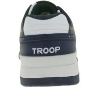 WORLD OF TROOP Cobra Low Sneakers basse da uomo e da donna, modello retrò 80103 Bianco/Rosso, Bianco/Nero o Bianco/Blu