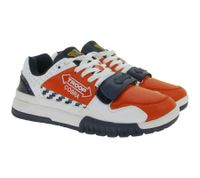 WORLD OF TROOP Cobra Low Sneakers basse da uomo e da donna, modello retrò 80103 Bianco/Rosso, Bianco/Nero o Bianco/Blu