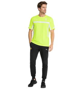 Maglia sportiva da uomo PUMA X Scuderia Ferrari F1 2024 Charles Leclerc, modello Formula 1, codice 701230155 001, colore giallo neon