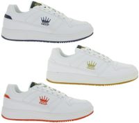WORLD OF TROOP Destroyer Low Men's & Women's Retro Low-Top Sneakers (Model 80100) – White/Navy, White/Red, or White/Gold