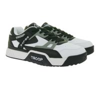 WORLD OF TROOP Delta Low Men's & Women's Low-Top Sneakers / Retro Skate Shoes 80101 – White/Green/Black, White/Grey/Black, or White/Blue/Red