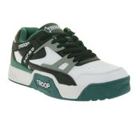 WORLD OF TROOP Delta Low Men's & Women's Low-Top Sneakers / Retro Skate Shoes 80101 – White/Green/Black, White/Grey/Black, or White/Blue/Red