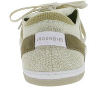 Flexible GROUNDIES Osaka barefoot low-top sneakers for women with TrueSense sole – lace-up style (GND-180262) – White or Beige