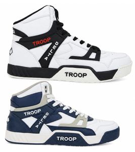 WORLD OF TROOP Delta High Herren High -Top-Sneaker Damen Retro Turnschuhe Skater-Sneaker 80102 Weiß/Blau, Weiß/Schwarz oder Schwarz