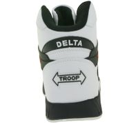 WORLD OF TROOP Delta High High-Top Sneakers (Unisex/Retro/Skater Style) – Model 80102 – White/Blue, White/Black, or Black