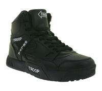 WORLD OF TROOP Delta High High-Top Sneakers (Unisex/Retro/Skater Style) – Model 80102 – White/Blue, White/Black, or Black