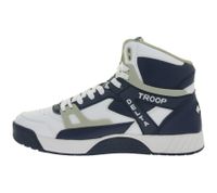 WORLD OF TROOP Delta High High-Top Sneakers (Unisex/Retro/Skater Style) – Model 80102 – White/Blue, White/Black, or Black