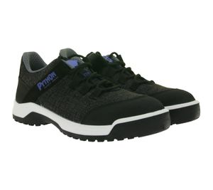 Scarpe antinfortunistiche da uomo PYTHON Fresh 3.0 con linguetta rinfrescante, in vera pelle e memory foam, classe di protezione S1P PS5302 Nero/Grigio