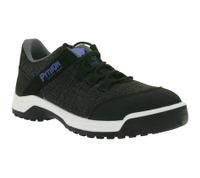 Scarpe antinfortunistiche da uomo PYTHON Fresh 3.0 con linguetta rinfrescante, in vera pelle e memory foam, classe di protezione S1P PS5302 Nero/Grigio