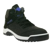 Scarpe antinfortunistiche da uomo PYTHON Fresh 4.0 con linguetta rinfrescante, in vera pelle e memory foam, classe di protezione S1P PS5303, nero/grigio