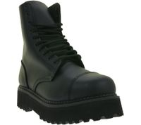 Markante Brandit Unisex Plateau Phantom Boots Echtleder Stiefel Schnür-Boots 2. Wahl – kleine Schönheitsfehler Ranger-Stiefel Schwarz