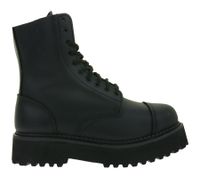 Markante Brandit Unisex Plateau Phantom Boots Echtleder Stiefel Schnür-Boots 2. Wahl – kleine Schönheitsfehler Ranger-Stiefel Schwarz