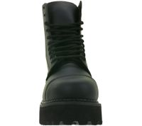 Markante Brandit Unisex Plateau Phantom Boots Echtleder Stiefel Schnür-Boots 2. Wahl – kleine Schönheitsfehler Ranger-Stiefel Schwarz