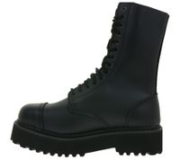 Markante Brandit Unisex Plateau Phantom Boots Echtleder Stiefel Schnür-Boots 2. Wahl – kleine Schönheitsfehler Ranger-Stiefel Schwarz