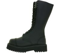 Markante Brandit Unisex Plateau Phantom Boots Echtleder Stiefel Schnür-Boots 2. Wahl – kleine Schönheitsfehler Ranger-Stiefel Schwarz