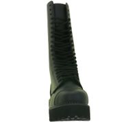 Markante Brandit Unisex Plateau Phantom Boots Echtleder Stiefel Schnür-Boots 2. Wahl – kleine Schönheitsfehler Ranger-Stiefel Schwarz
