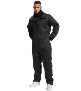 Brandit Tank Jumpsuit Herren gefütterte Panzerkombi Military Overall mit Reißverschlusstaschen Schwarz