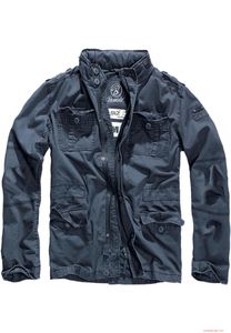 Modern Brandit Britannia transitional jacket with hood compartment, indigo