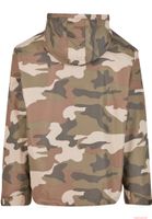 leichter Brandit Fleece Pull Over Windbreaker mit Kapuze Light Woodland