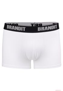 bequeme Brandit Herren Boxershorts Logo 2er-Pack Weiß Schwarz