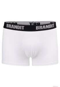 bequeme Brandit Herren Boxershorts Logo 2er-Pack Weiß