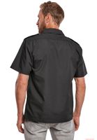 robust Brandit men's US ripstop short-sleeved shirt, black