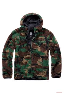 Warm Brandit men's teddy fleece worker jacket Woodland