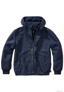 Functional Brandit children's windbreaker with front zip, navy