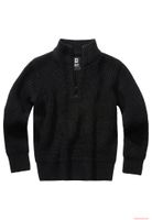 Suéter infantil azul marino Troyer de la marca Warm Brandit, color negro.