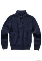 Suéter infantil azul marino cálido de la marca Brandit, modelo Troyer.
