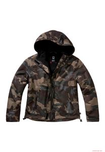 lightweight Brandit women's windbreaker with front zip in dark camo