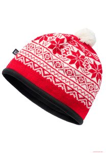 Warm Brandit Snow Cap knitted hat, red