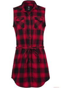 fashionable Brandit women's long shirt Gracey red black