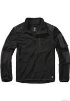 warm Brandit Fleece Troyer Ripstop Black