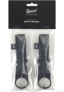Soporte para botellas MOLLE Práctico Brandit, paquete de 2, negro