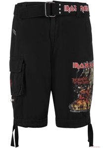 distinctive Brandit Iron Maiden Savage Cargo Shorts Black