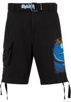 striking Brandit Iron Maiden Savage Cargo Shorts Fear of the Dark Black