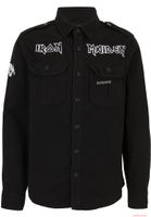 markantes Brandit Iron Maiden Vintage Langarmhemd Eddy Schwarz